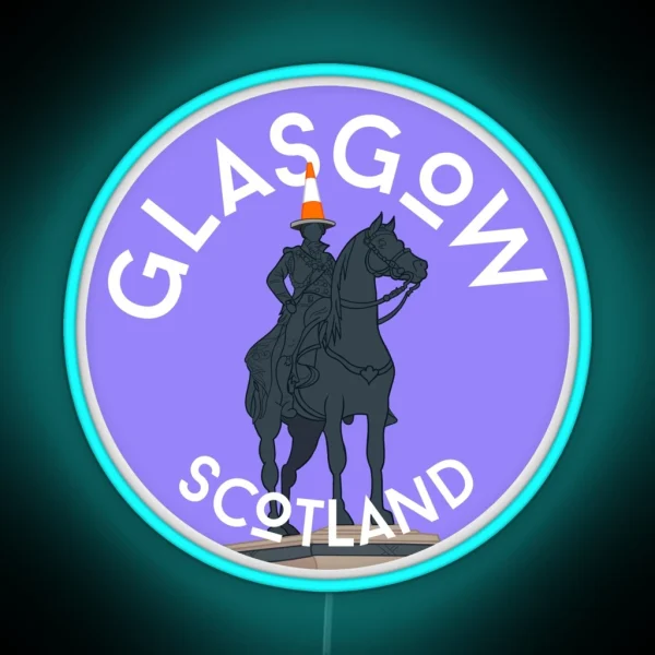 Duke Of Wellington Statue Glasgow RGB Neon Sign