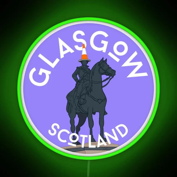 Duke Of Wellington Statue Glasgow RGB Neon Sign
