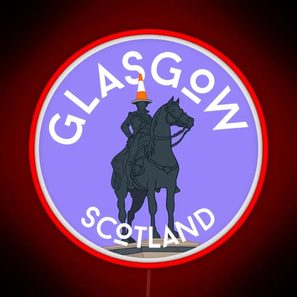 Duke Of Wellington Statue Glasgow RGB Neon Sign
