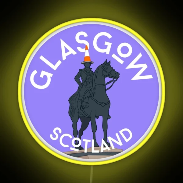 Duke Of Wellington Statue Glasgow RGB Neon Sign