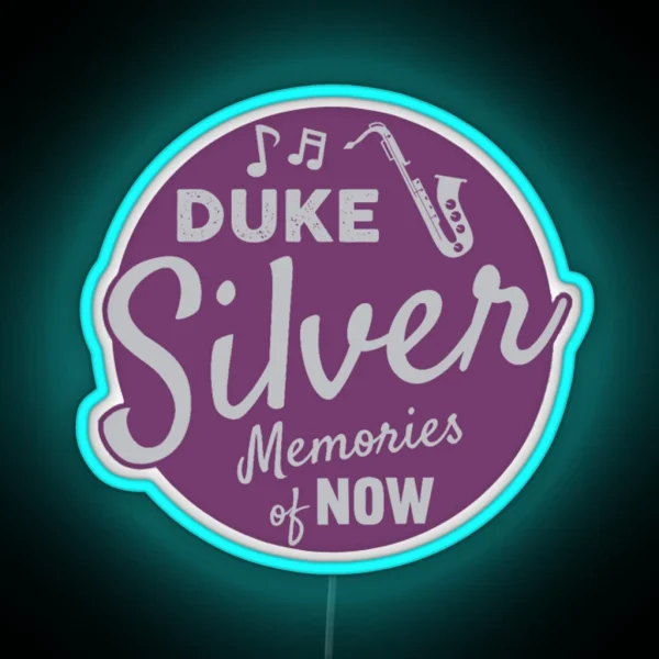 Duke Silver Album Cover RGB Neon Sign