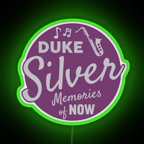 Duke Silver Album Cover RGB Neon Sign