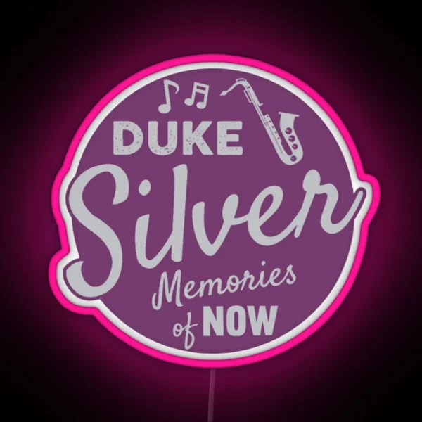 Duke Silver Album Cover RGB Neon Sign
