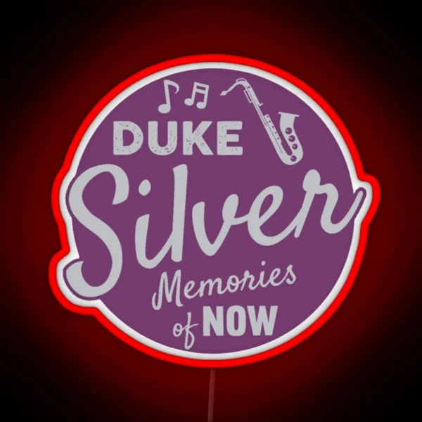 Duke Silver Album Cover RGB Neon Sign