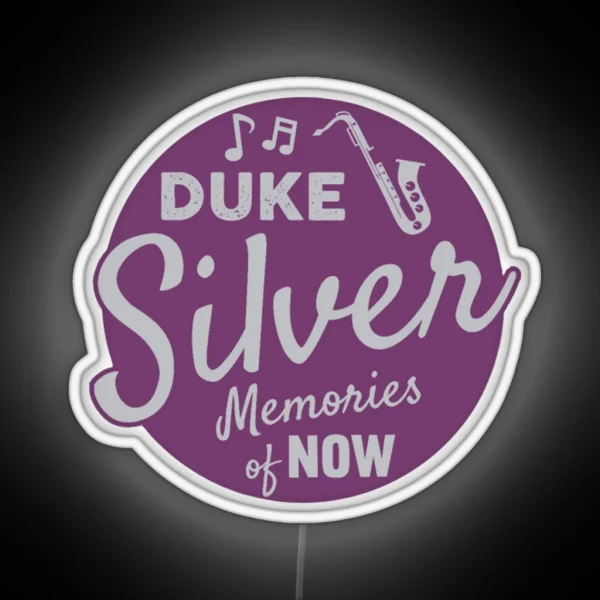 Duke Silver Album Cover RGB Neon Sign