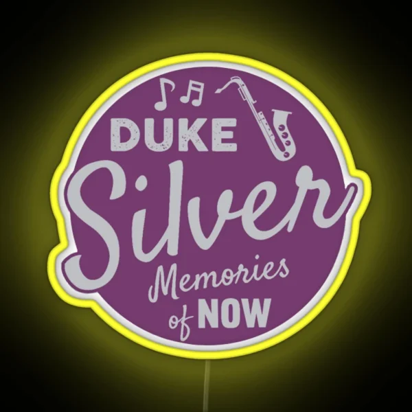 Duke Silver Album Cover RGB Neon Sign