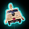 Laugh-out-loud nostalgic humor neon sign featuring Jim Carrey's iconic duo logo