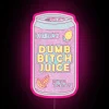 Vibrant RGB LED neon sign reading 'Dumb Bitch Juice Can'