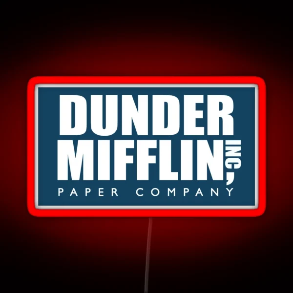 Dunder Mifflin Logo RGB Neon Sign