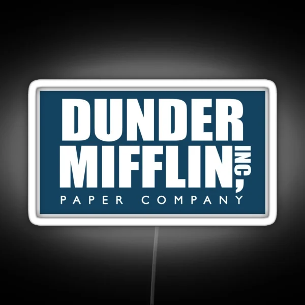 Dunder Mifflin Logo RGB Neon Sign
