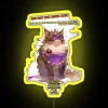 Retro arcade game neon sign featuring RPG character Dungeon Crawler Carl