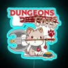 Neon Dungeons and Dragons Sign for Gaming Rooms and Collectors