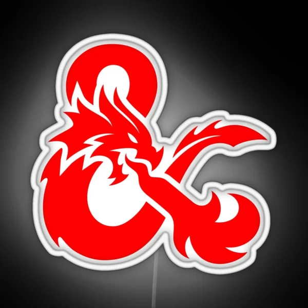 Dungeons And Dragons Logo RGB Neon Sign
