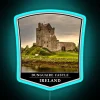 Vintage Dunguaire Castle Galway Ireland Coastal Nautical Retro Sign Decor