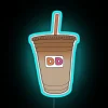 Colorful Dunkin' Donuts inspired coffee cup shape neon bar sign
