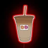 Neon glow accents your space with retro coffee shop vibes freely.