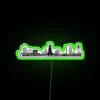 Durham City Skyline Personalized RGB Colorful Home Decor Neon Sign
