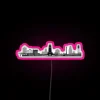 Customizable Durham City Skyline LED Neon Sign with Color Changing RGB Lights