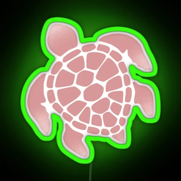 Dusty Pink Turtle RGB Neon Sign