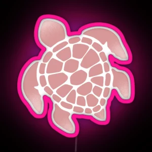 Dusty Pink Turtle RGB Neon Sign