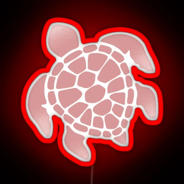 Dusty Pink Turtle RGB Neon Sign