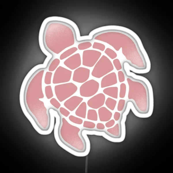 Dusty Pink Turtle RGB Neon Sign
