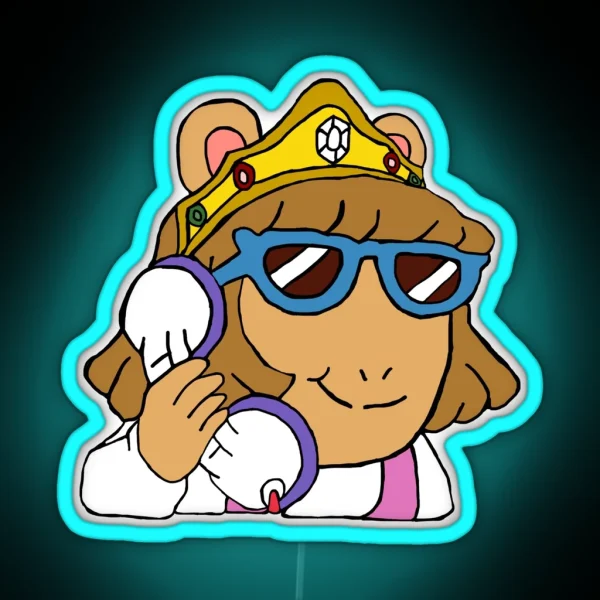 DW Arthur In Sunglasses RGB Neon Sign