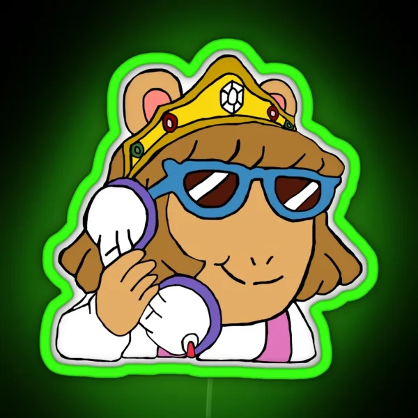 DW Arthur In Sunglasses RGB Neon Sign