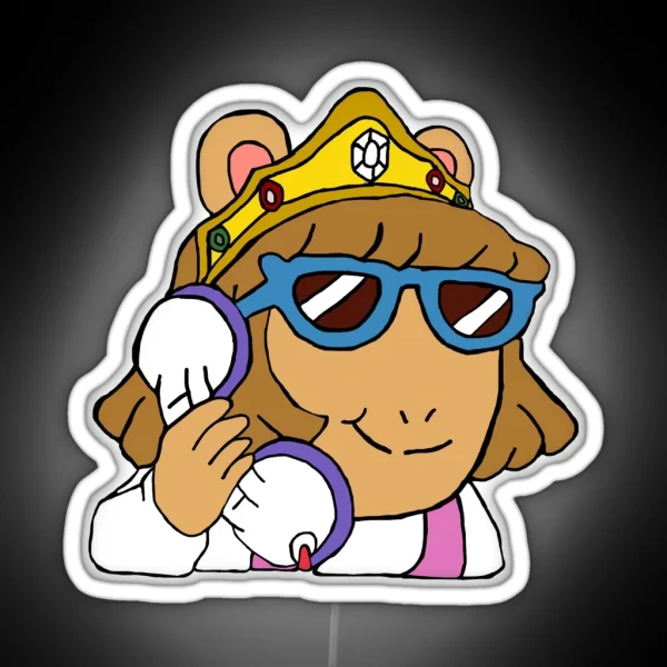 DW Arthur In Sunglasses RGB Neon Sign