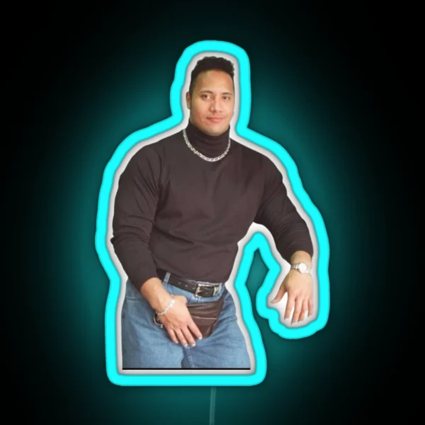 Dwayne The Rock Johnson 1990 S Funny Picture RGB Neon Sign