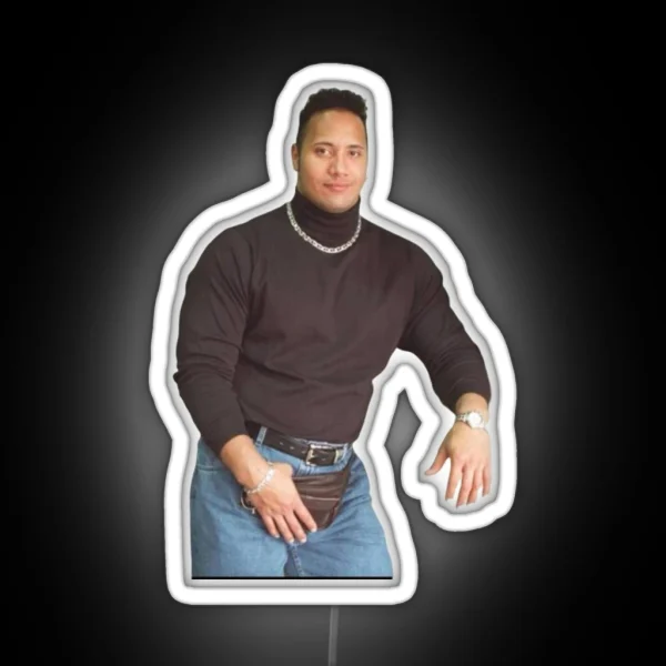 Dwayne The Rock Johnson 1990 S Funny Picture RGB Neon Sign