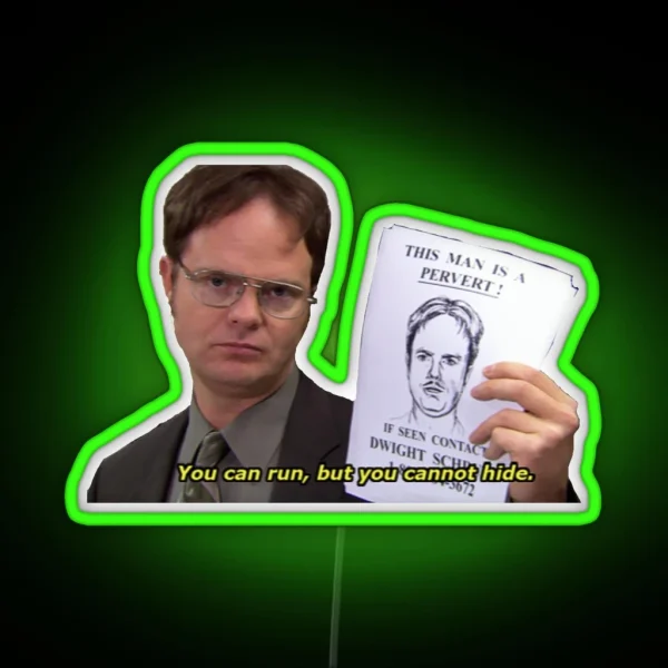 Dwight Pervert RGB Neon Sign