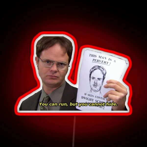 Dwight Pervert RGB Neon Sign