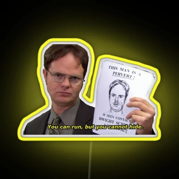 Dwight Pervert RGB Neon Sign
