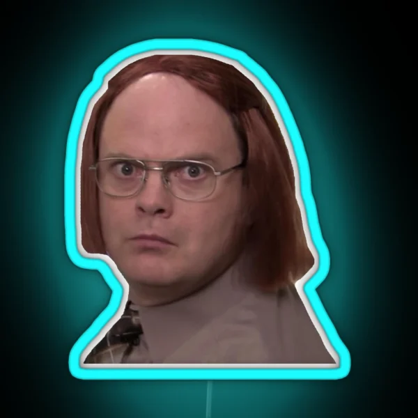 Dwight Schrute As Meredith RGB Neon Sign