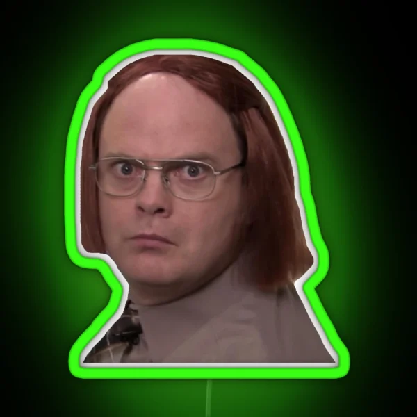 Dwight Schrute As Meredith RGB Neon Sign