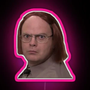 Dwight Schrute As Meredith RGB Neon Sign