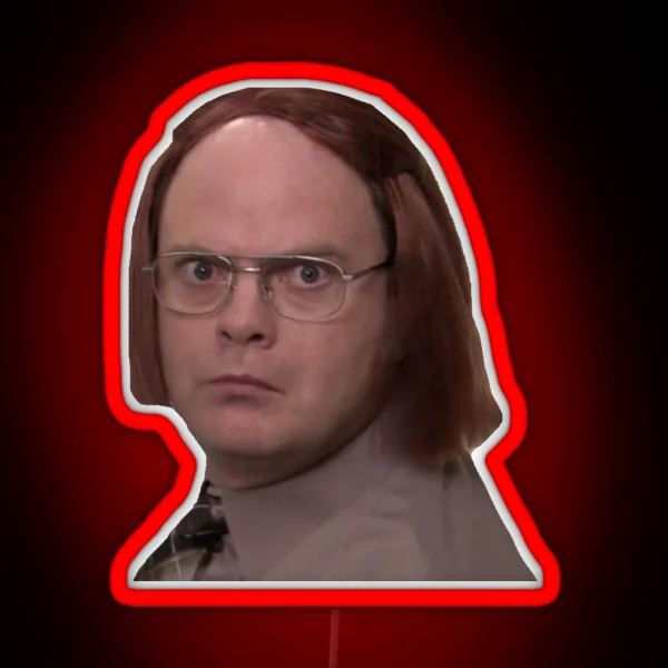 Dwight Schrute As Meredith RGB Neon Sign
