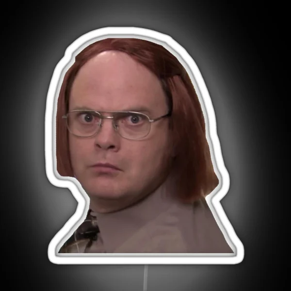 Dwight Schrute As Meredith RGB Neon Sign