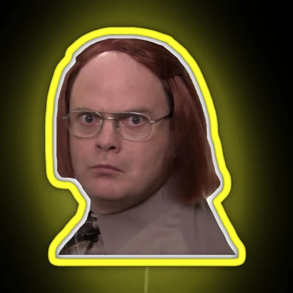 Dwight Schrute As Meredith RGB Neon Sign