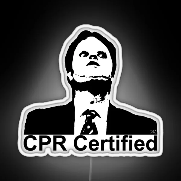 Dwight Schrute CPR Certified RGB Neon Sign