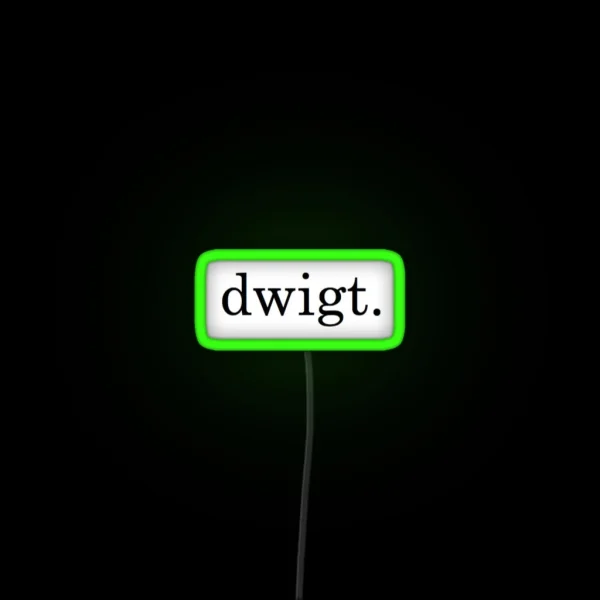 Dwigt Threat Level Midnight RGB Neon Sign