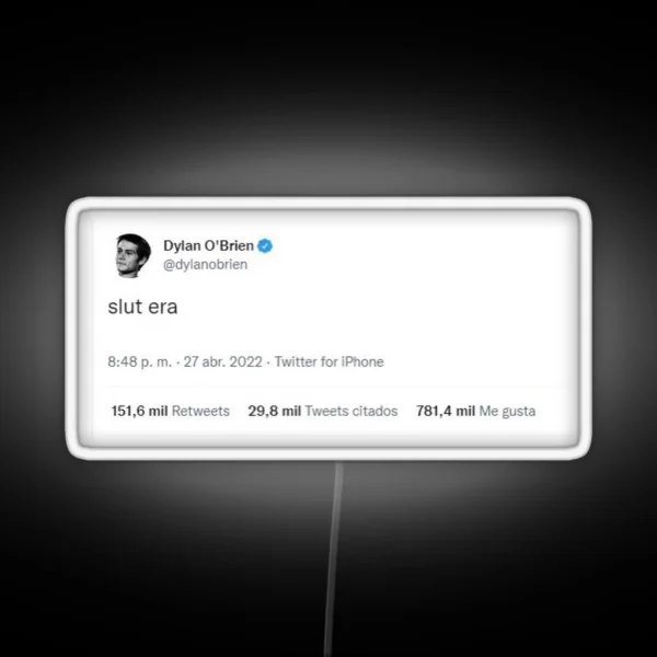 Dylan O Brien Tweet Sl T Era RGB Neon Sign