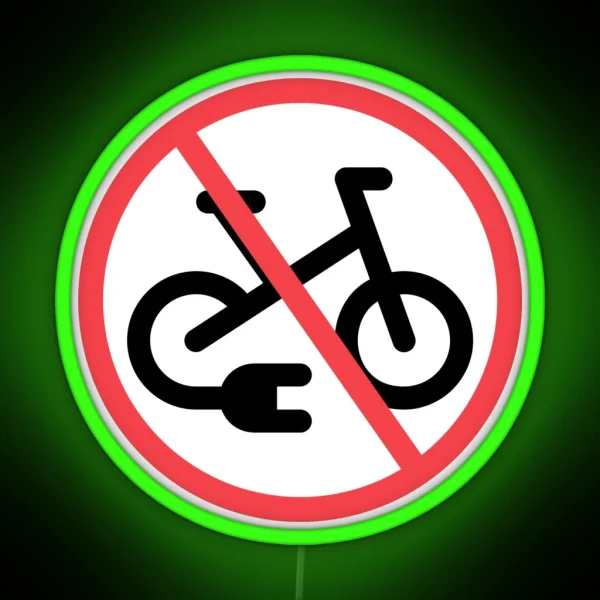 E Bikes Not Allowed RGB Neon Sign