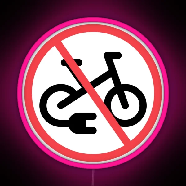 E Bikes Not Allowed RGB Neon Sign