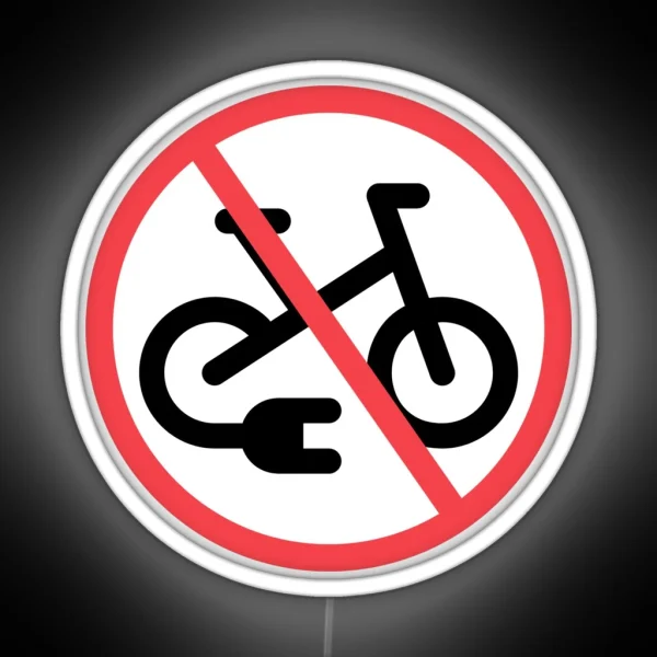 E Bikes Not Allowed RGB Neon Sign