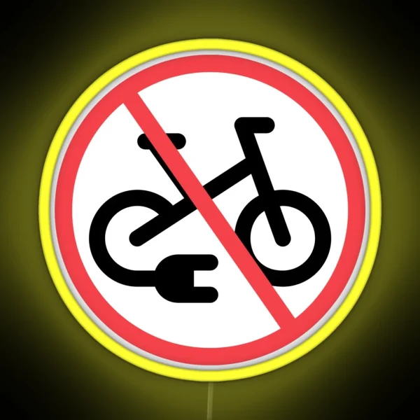 E Bikes Not Allowed RGB Neon Sign