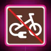 Vibrant Anti-E-Bike Sign with Brightly Lit RGB Neon Display