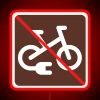 E-Bikes Not Permitted Warning Sign with Vibrant RGB Neon Lighting