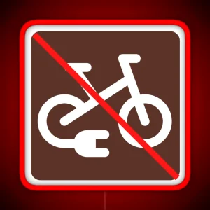E Bikes Not Allowed RGB Neon Sign